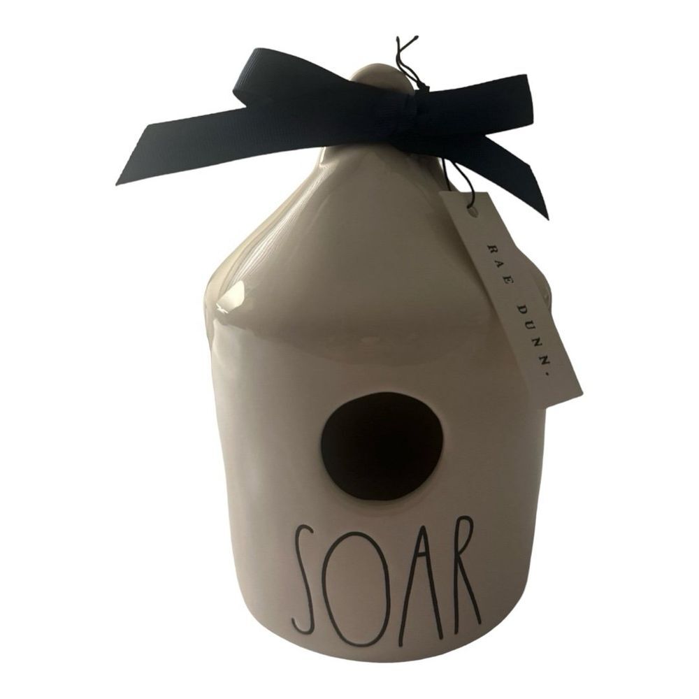 Rae Dunn Birdhouse SOAR Decorative‎ Feather Accent Farmhouse Decor